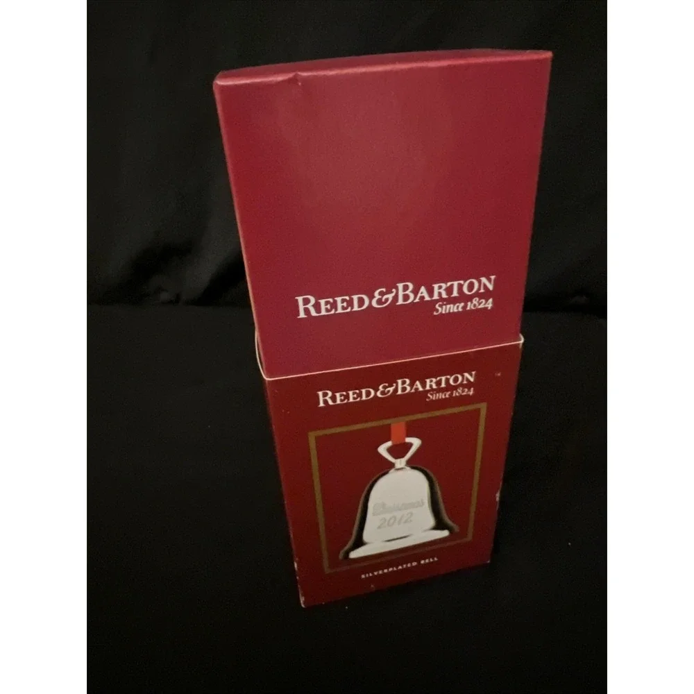 Reed & Barton 2012 Silverplate Christmas Bell Ornament Original Boxes